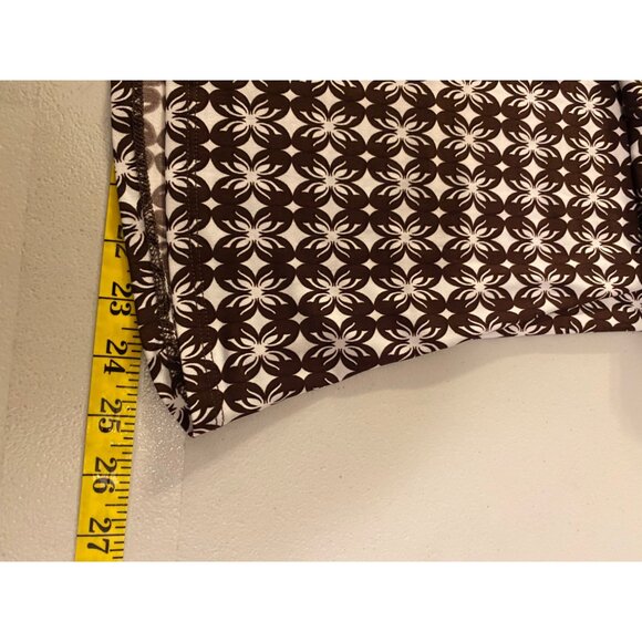 Max & Cleo Womens Brown & White Patterned Wrap Dress Medium - Picture 11 of 11